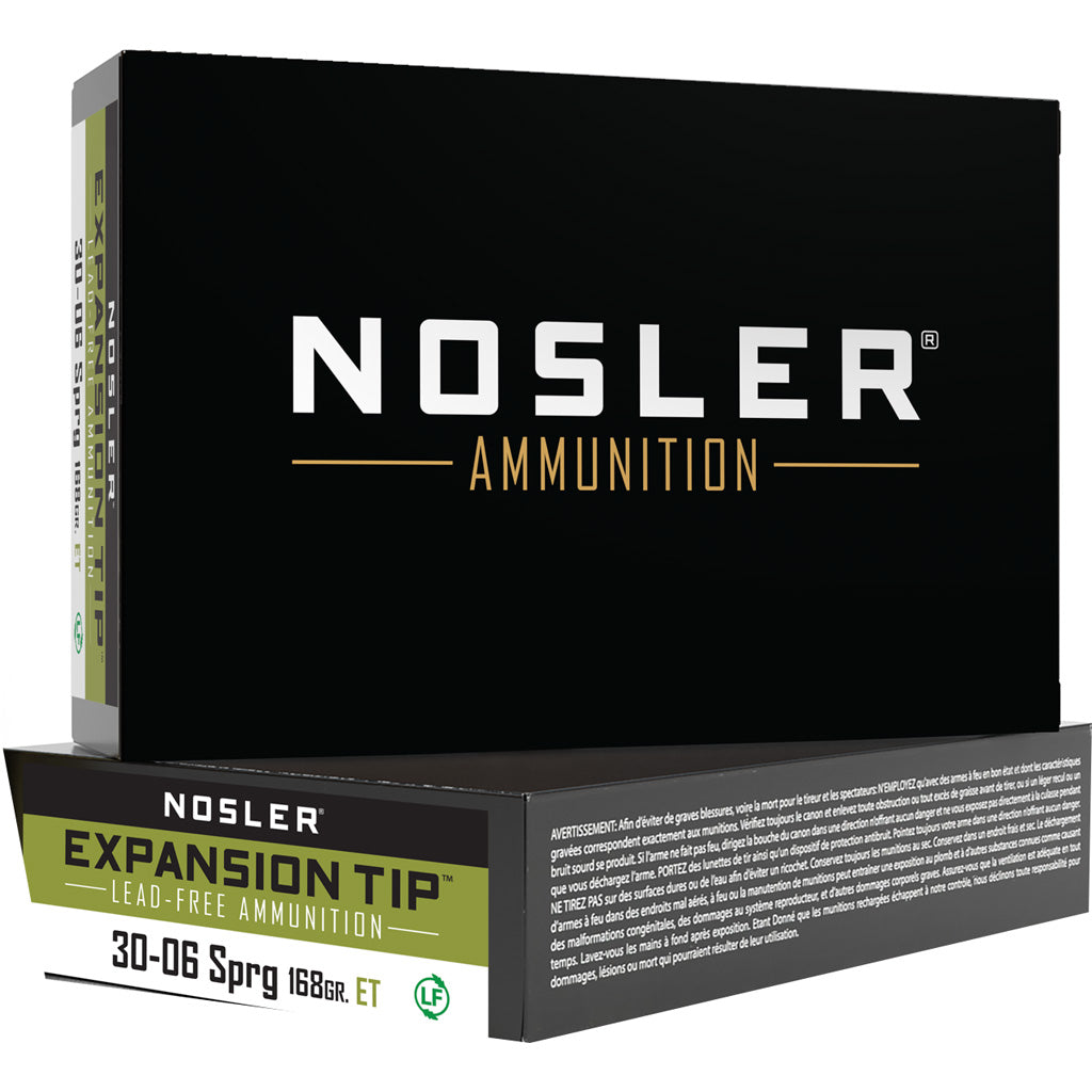 Nosler .30-06 Springfield 40036 Expansion Tip E-Tip Lead-Free 168 Grain