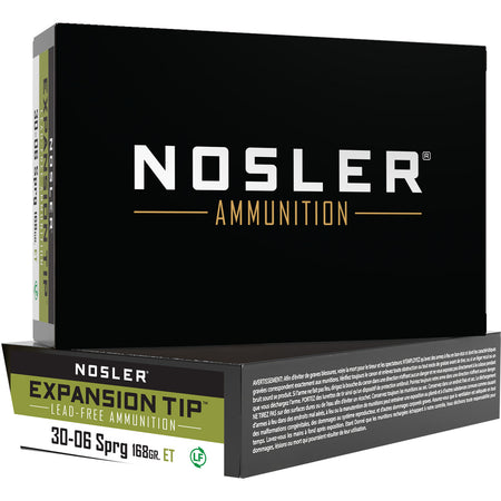 Nosler .30-06 Springfield 40036 Expansion Tip E-Tip Lead-Free 168 Grain