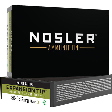 Nosler .30-06 Springfield 40037 Expansion Tip E-Tip Lead-Free 180 Grain