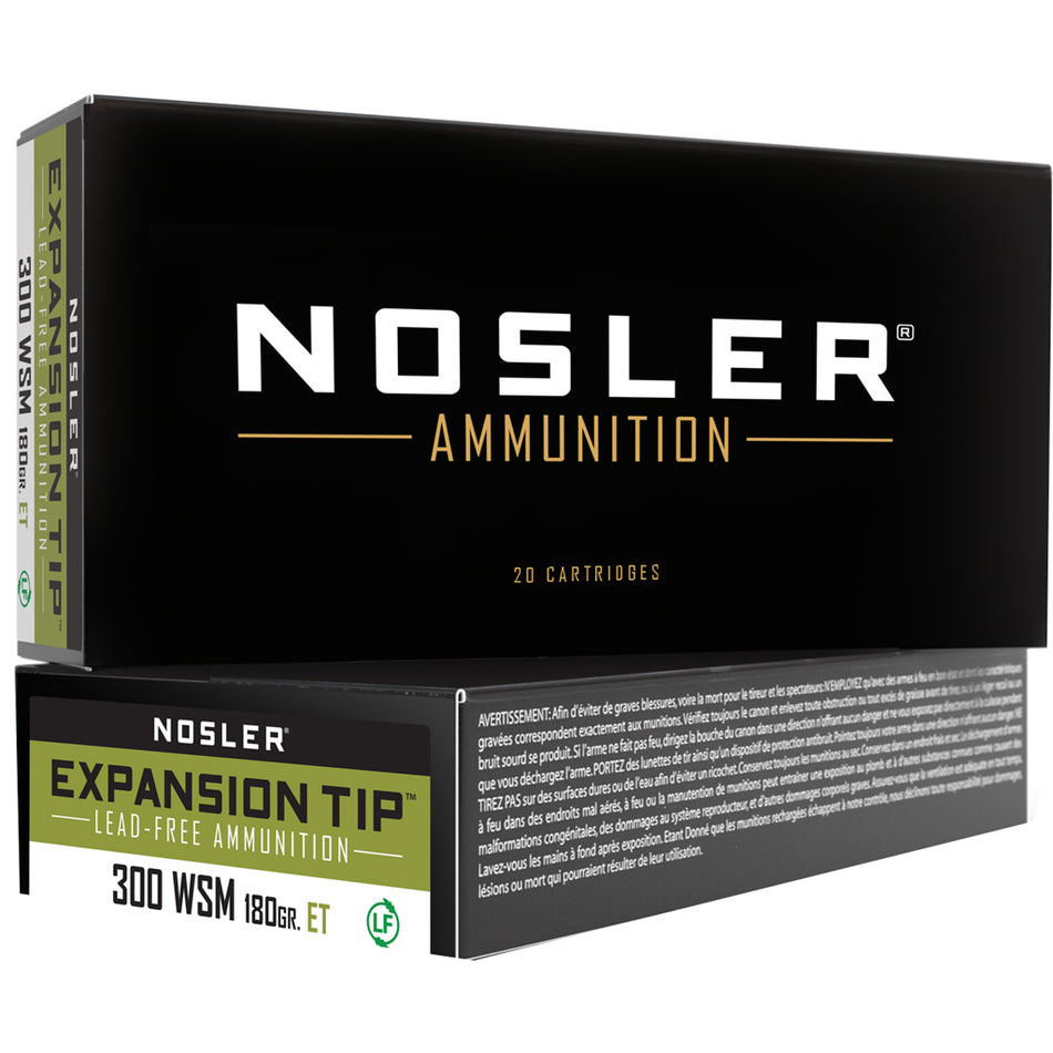 Nosler .300 WSM 40152 Expansion Tip SP E-Tip Lead-Free 180 Grain