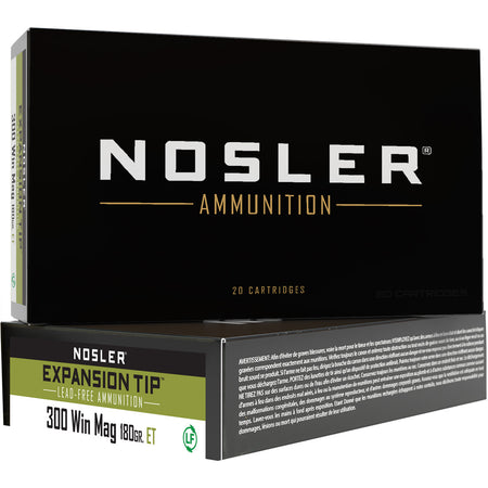 Nosler .300 Winchester Mag 40038 Expansion Tip E-Tip Lead-Free 180 Grain