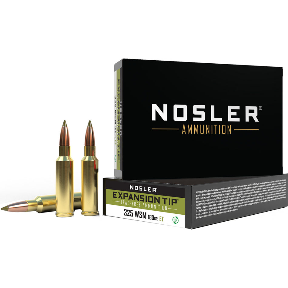 Nosler .325 WSM 40146 Expansion Tip E-Tip Lead-Free 180 Grain