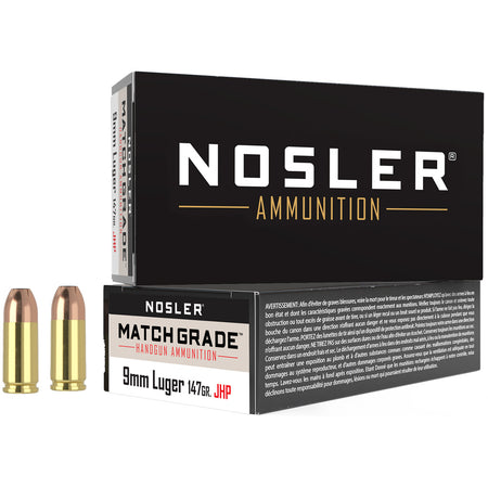 Nosler 9mm Luger/Parabellum 51325 Assured Stopping Power Jacketed Hollow Point JHP 147 Grain
