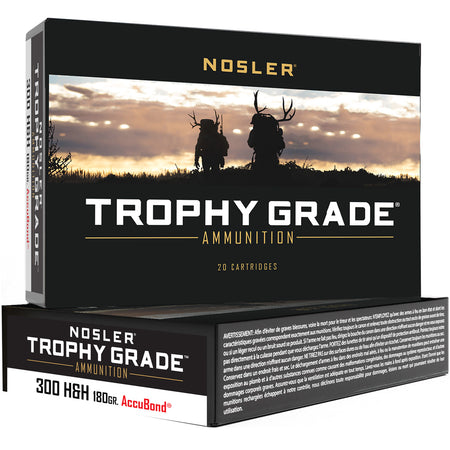 Nosler .300 H&H Mag 60060 Trophy Grade Nosler AccuBond 180 Grain