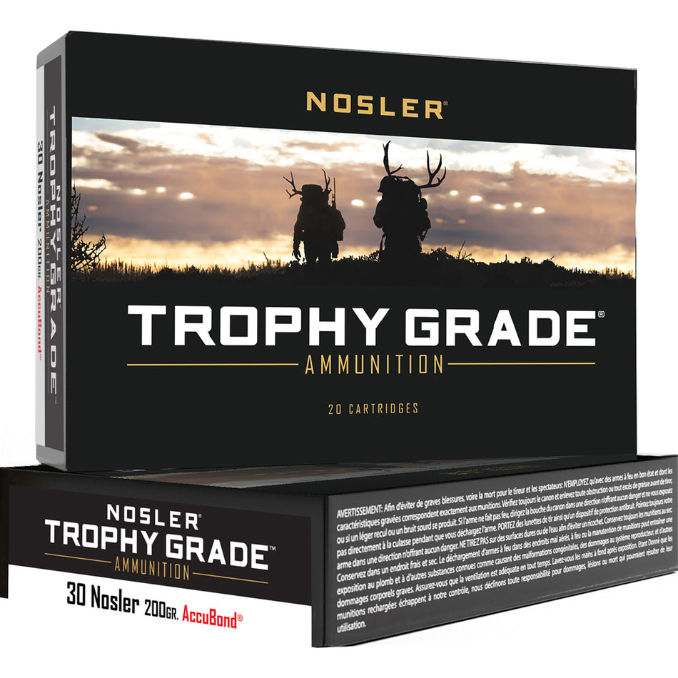 Nosler .30 Nosler 61012 Trophy Grade AccuBond 200 Grain