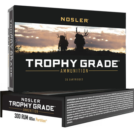 Nosler .300 RUM 60064 Trophy Grade Nosler Spitzer Partition 165 Grain