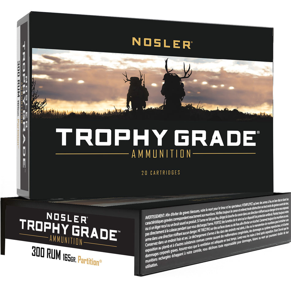 Nosler .300 RUM 60064 Trophy Grade Nosler Spitzer Partition 165 Grain