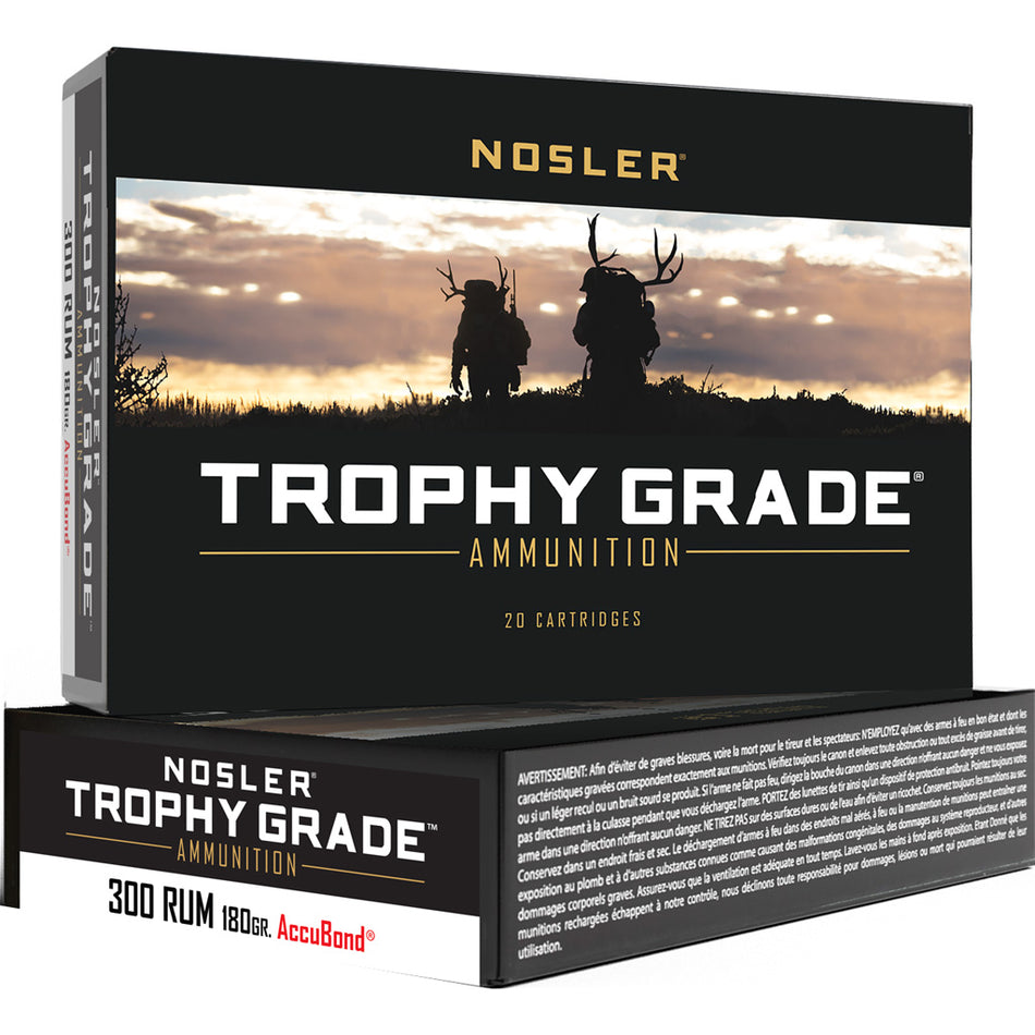 Nosler .300 RUM 60065 Trophy Grade Nosler AccuBond 180 Grain