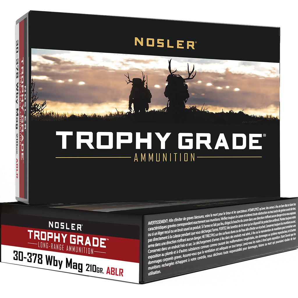 Nosler .30-378 Weatherby Mag 60133 Trophy Grade Nosler Spitzer AccuBond Long Range 210 Grain