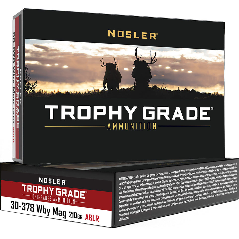 Nosler .30-378 Weatherby Mag 60133 Trophy Grade Nosler Spitzer AccuBond Long Range 210 Grain