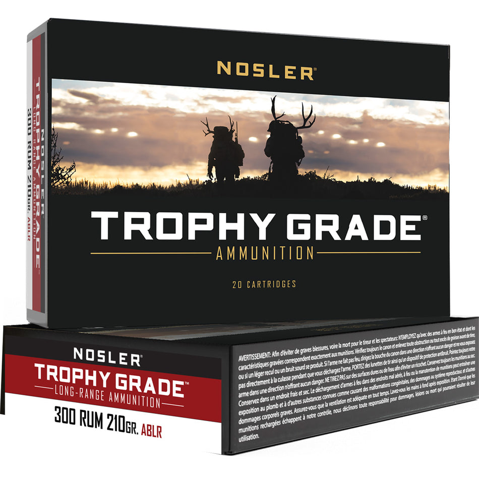 Nosler .300 RUM 60129 Trophy Grade Nosler Spitzer AccuBond Long Range 210 Grain