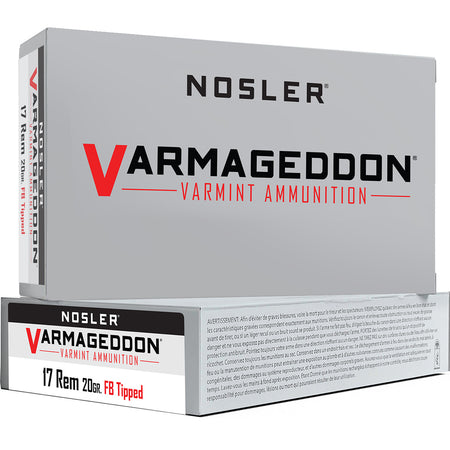 Nosler .17 Remington 65105 Varmageddon Flat Base Tipped 20 Grain