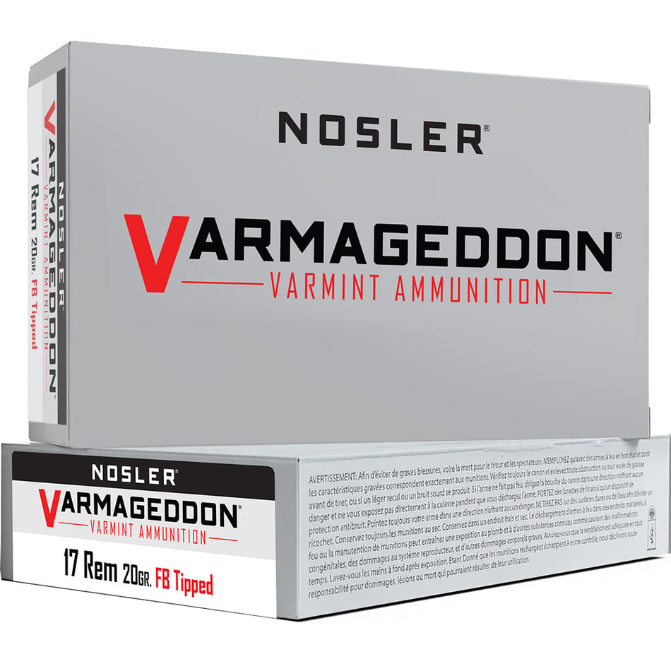 Nosler .17 Remington 65105 Varmageddon Flat Base Tipped 20 Grain