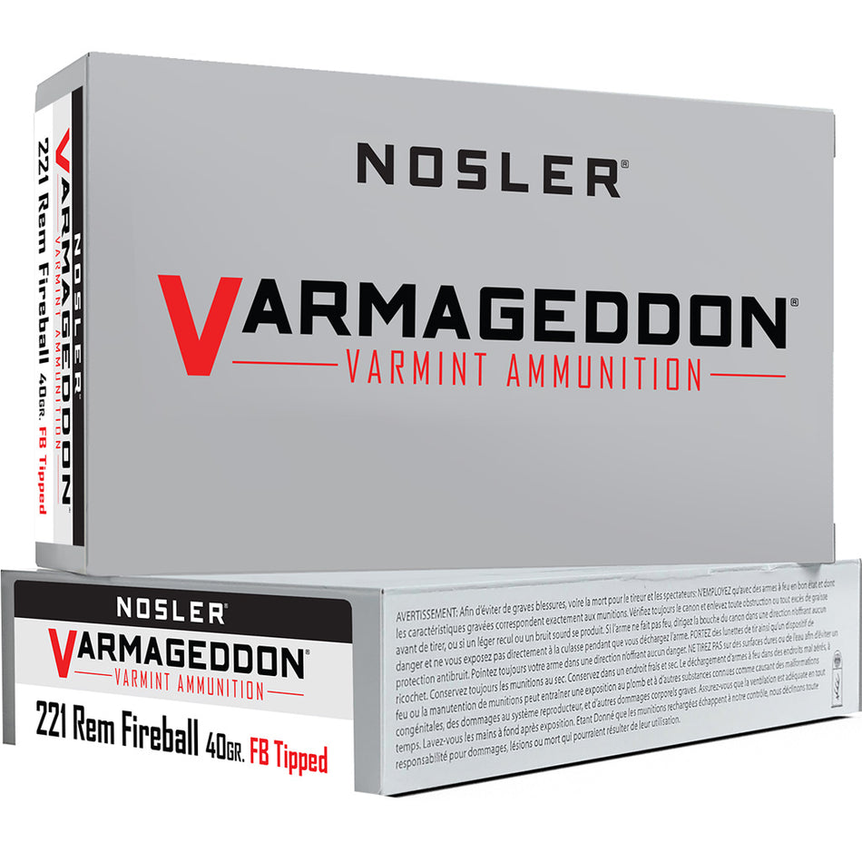 Nosler .221 Remington Fireball 65125 Varmageddon Flat Base Tipped 40 Grain