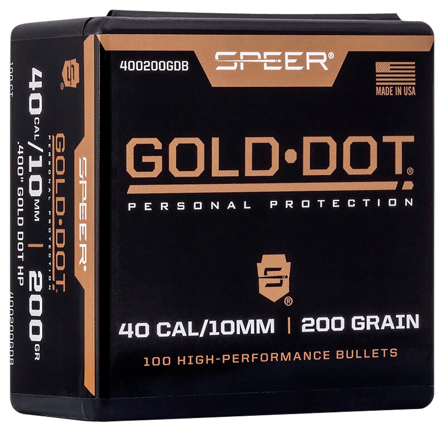 Speer Gold Dot 10mm Auto 200 Grain HP Reloading Bullets 100/Box