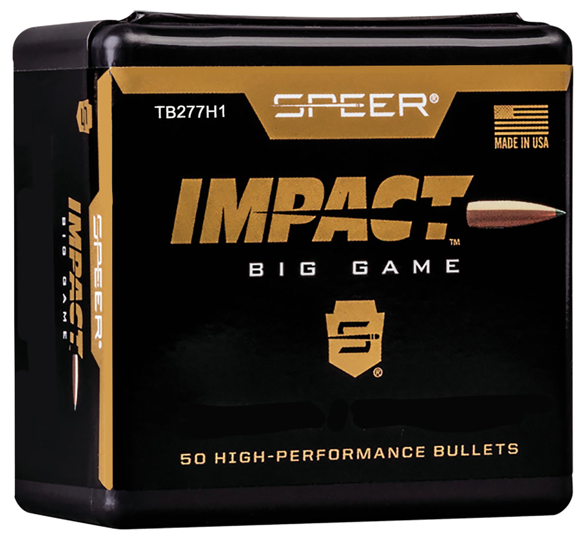 Speer Impact 277 Cal 150 Grain Tipped Plated Component Bullets 50/Box