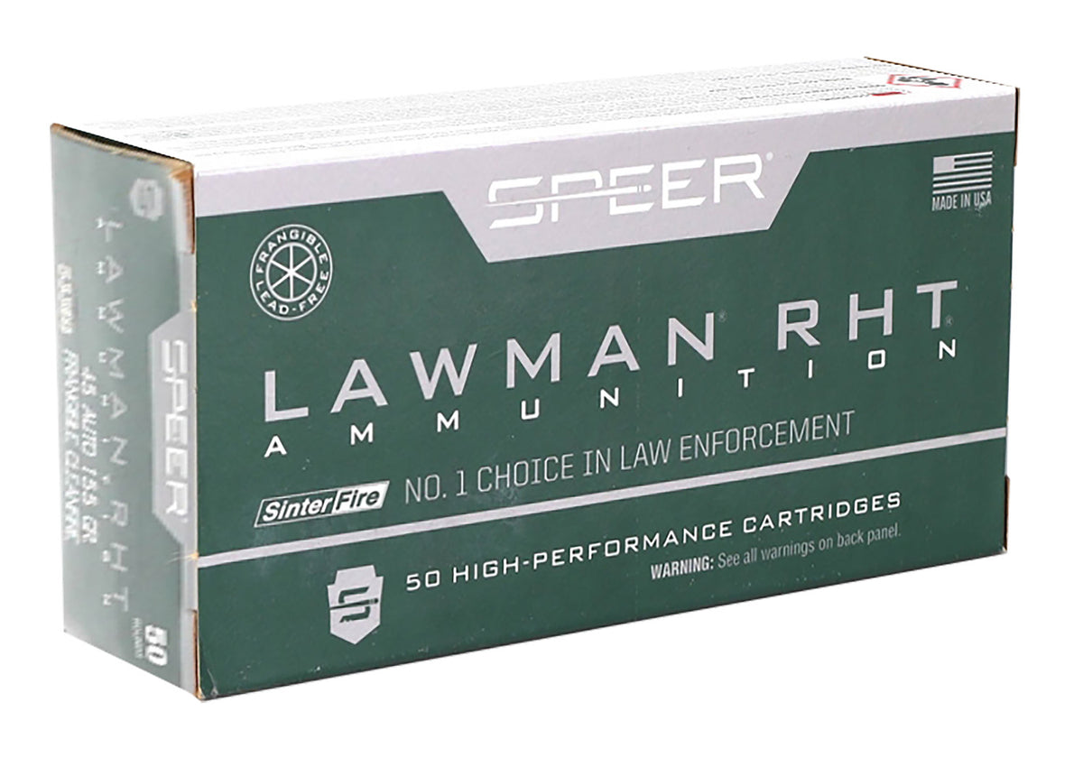 Speer .45 ACP/Auto 53395 Lawman Training RHT SinterFire Frangible 155 Grain