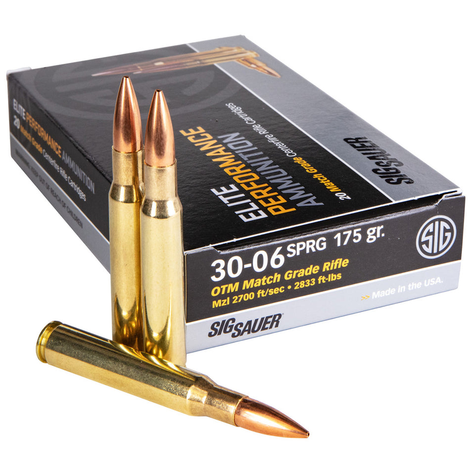 Sig Sauer .30-06 Springfield E3006M220 Marksman Elite Open Tip Match OTM 175 Grain