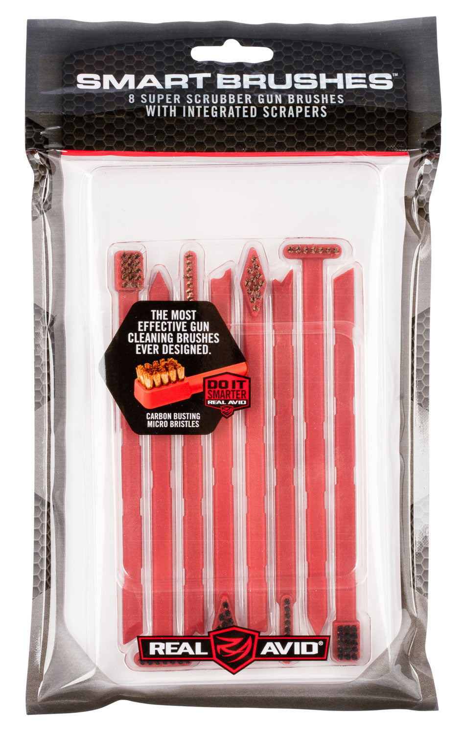 Real Avid AVSB01 Universal Smart Brush Set Multi-Caliber 8 Per Pkg Bronze/Nylon Bristles
