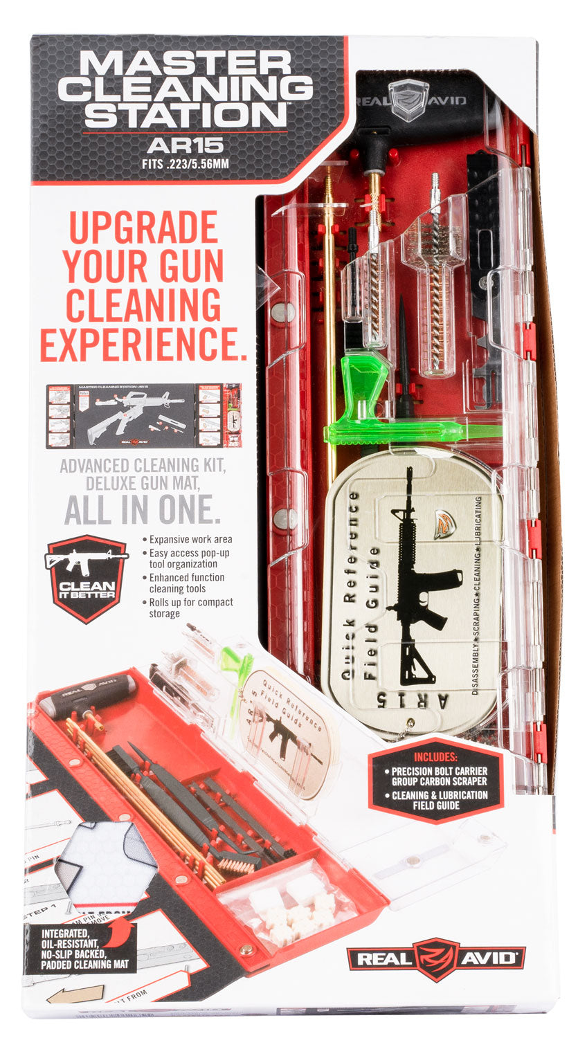 Real Avid AVMCSAR AR15 Master Cleaning Station 223 Rem 5.56x45mm NATO Rifle Kit