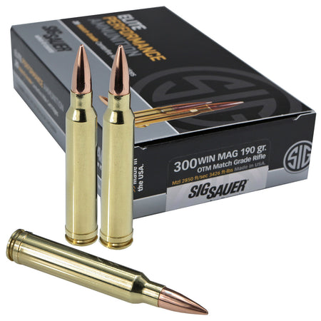 Sig Sauer .300 Winchester Mag E3WMM120 Elite Match Grade Open Tip Match OTM 190 Grain