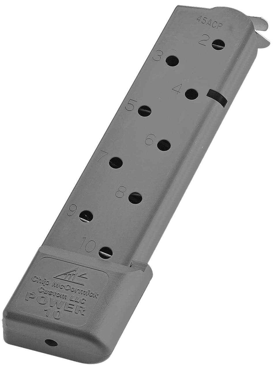 CMC Products 16150C Power Mag .45 ACP 10rd Fits 1911 Government Black Stainless Steel Magazine
