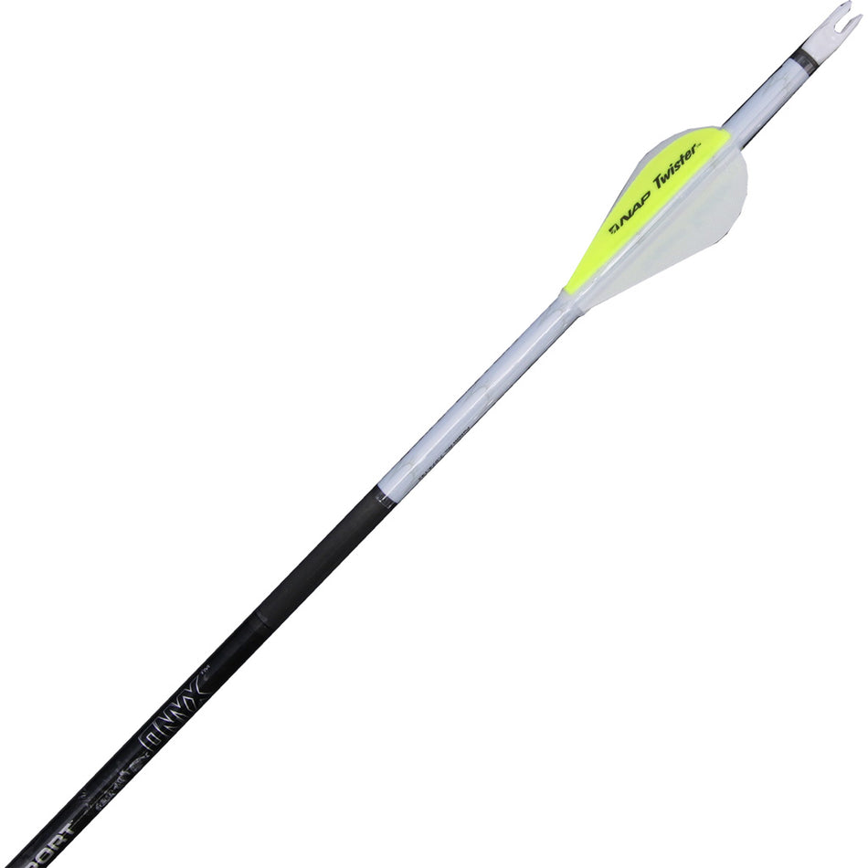New Archery Products Quikfletch Twister White Yellow 2 in. Fletching