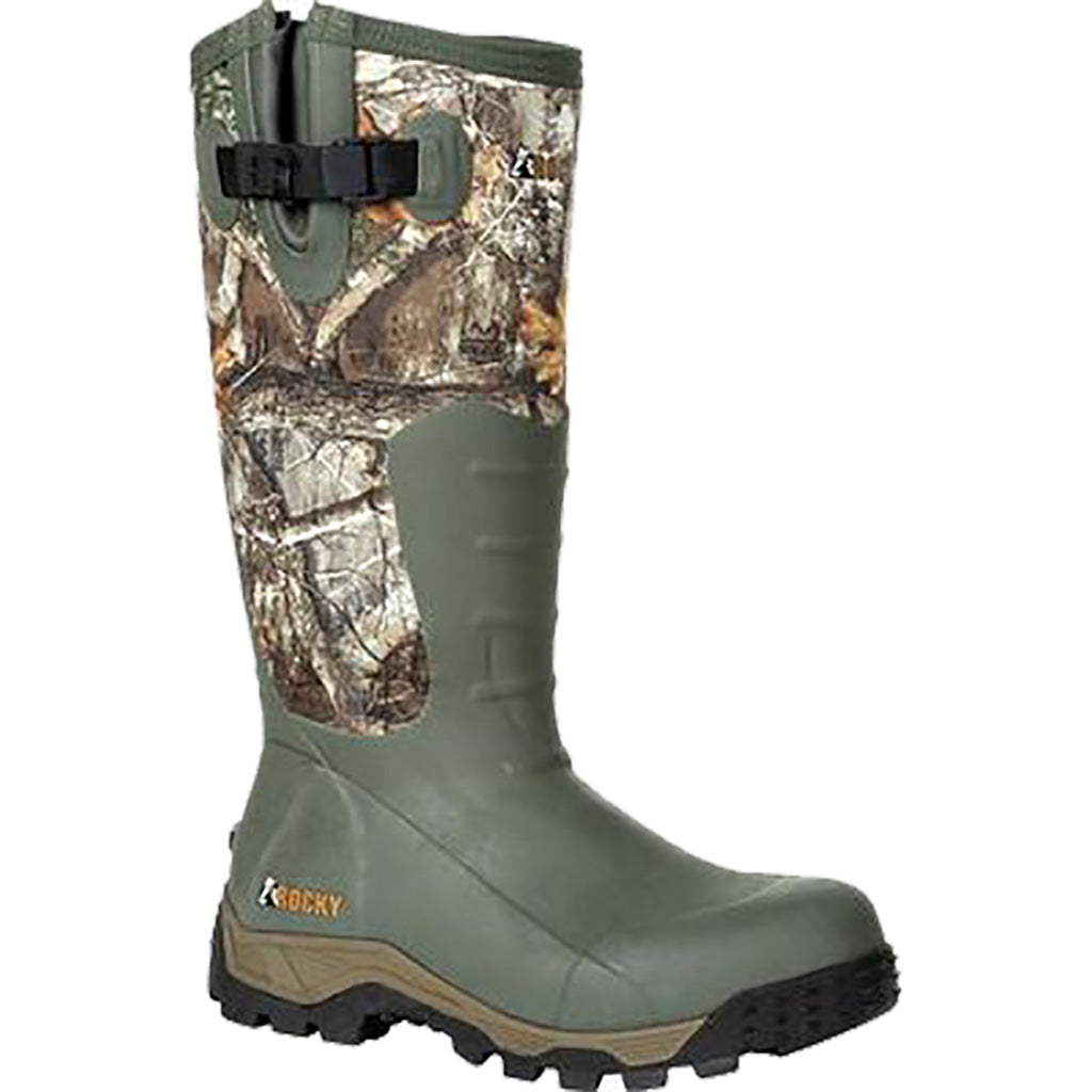 Rocky Sport Pro Rubber Boot Realtree Edge Cushion Comfort Insole Sz 11
