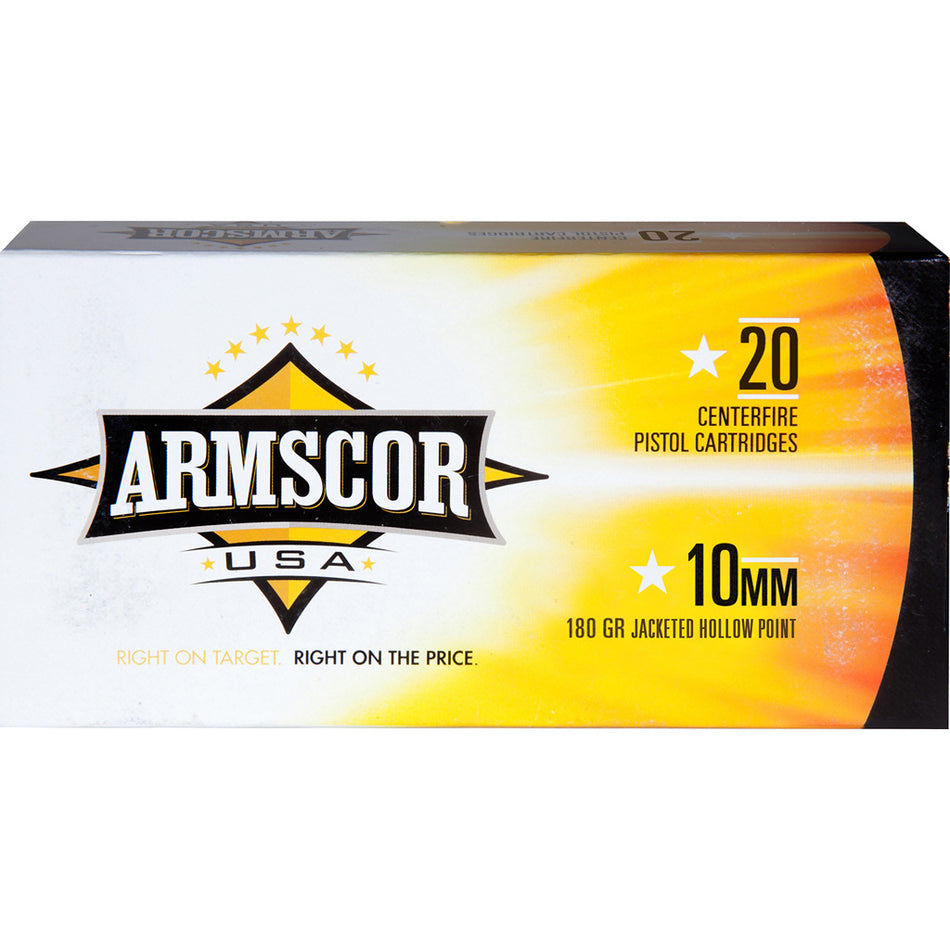 Armscor 10mm Auto FAC103N USA Competition Jacketed Hollow Point JHP 180 Grain