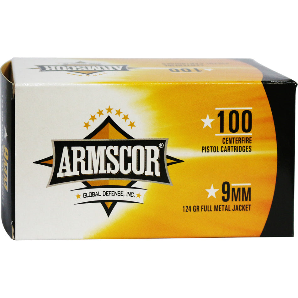 Armscor 9mm Luger/Parabellum 50445, 50445 Precision Value Pack, Value Pack Full Metal Jacket FMJ 124 Grain