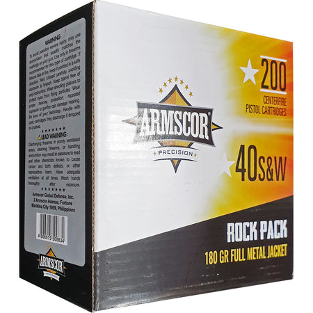 Armscor .40 S&W 50083 Rock Pack Full Metal Jacket FMJ 180 Grain