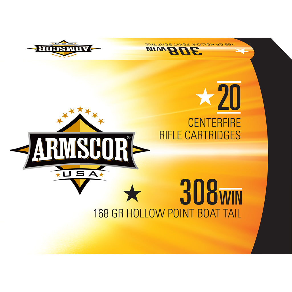 Armscor .308 Win / 7.62x51mm FAC3082N USA Competition Hollow Point Boat Tail HPBT 168 Grain