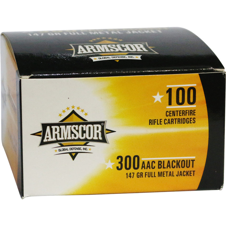 Armscor .300 AAC Blackout 50446 Precision Value Pack Full Metal Jacket FMJ 147 Grain