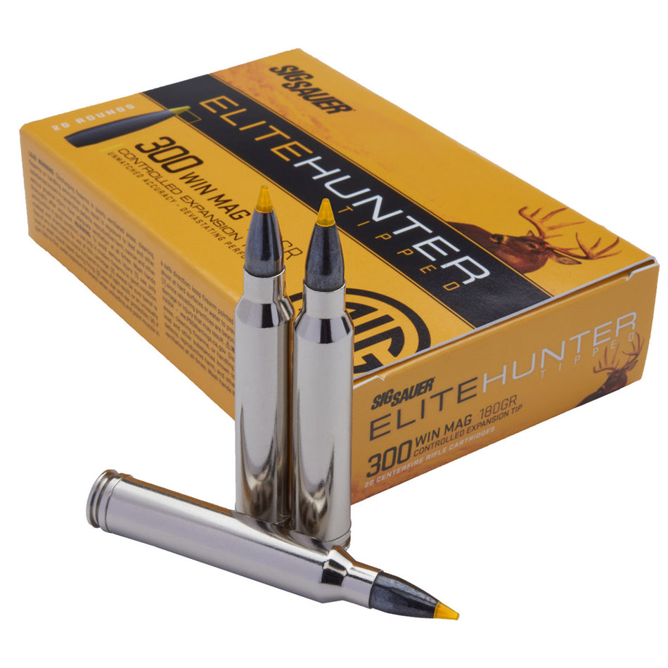 Sig Sauer .300 Winchester Mag E3WMAB18020 Elite Hunting Nosler AccuBond 180 Grain