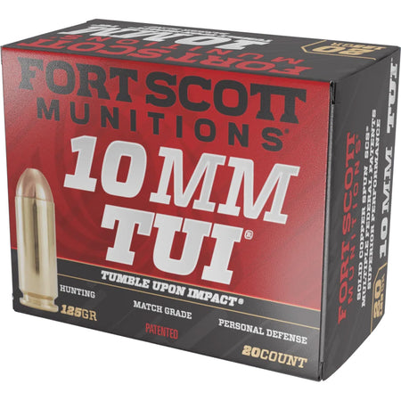 Fort Scott Munitions 10mm Auto 10MM125SCV Tumble Upon Impact (TUI) Solid Copper Spun CS 125 Grain