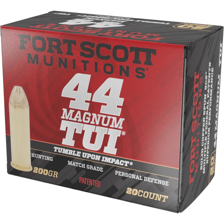Fort Scott Munitions .44 Magnum 44MAG200SCV1 Tumble Upon Impact (TUI) Solid Copper Spun CS 200 Grain