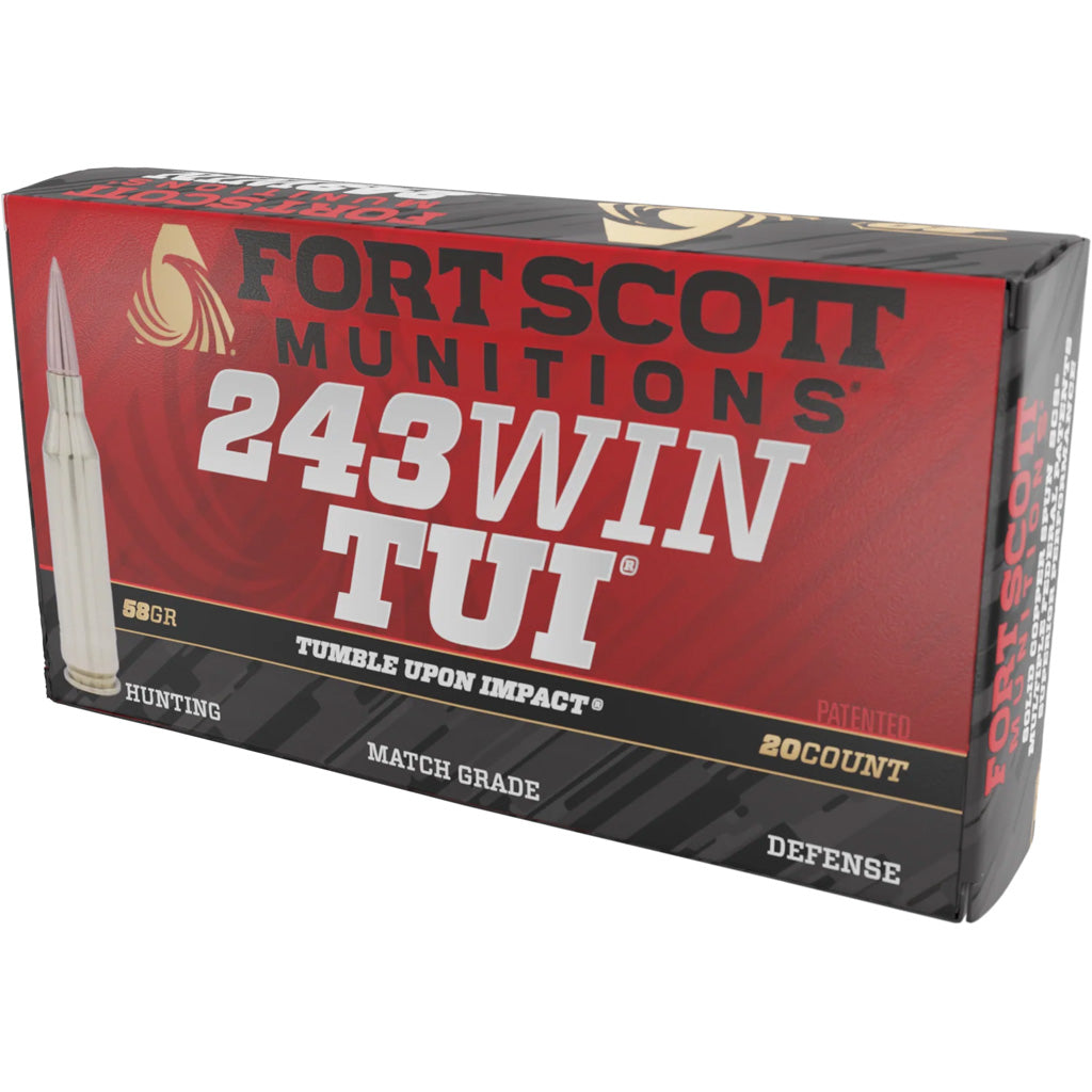Fort Scott Munitions .243 Winchester 243058SCV Tumble Upon Impact (TUI) Solid Copper Spun CS 58 Grain