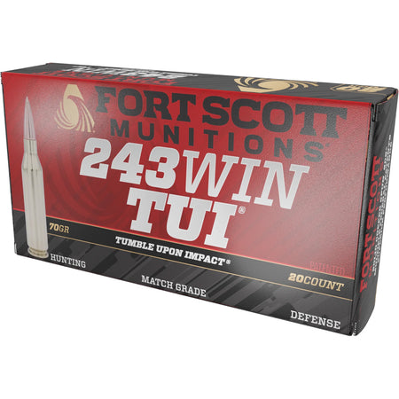 Fort Scott Munitions .243 Winchester 243070SCV Tumble Upon Impact (TUI) Solid Copper Spun CS 70 Grain