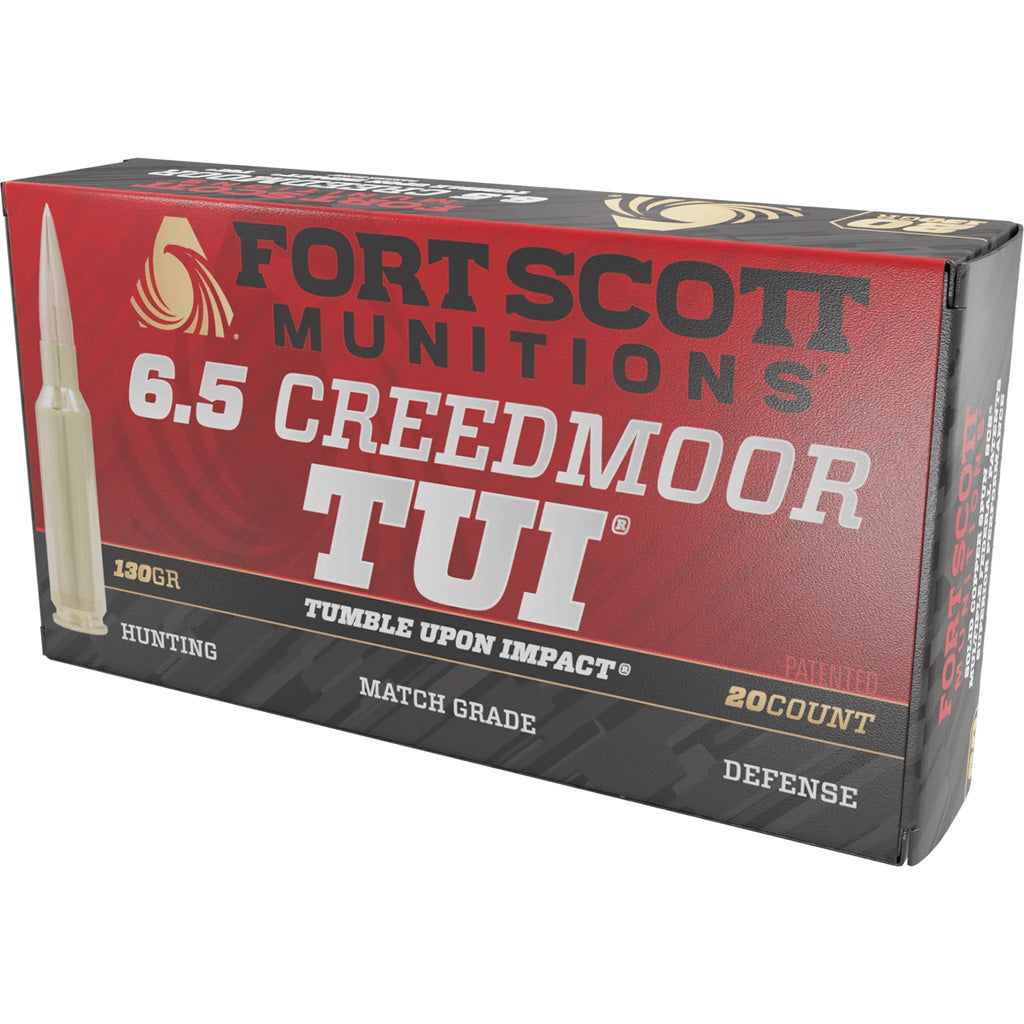 Fort Scott Munitions 6.5mm Creedmoor 6.5CM130SCV2 Tumble Upon Impact (TUI) Solid Copper Spun CS 130 Grain