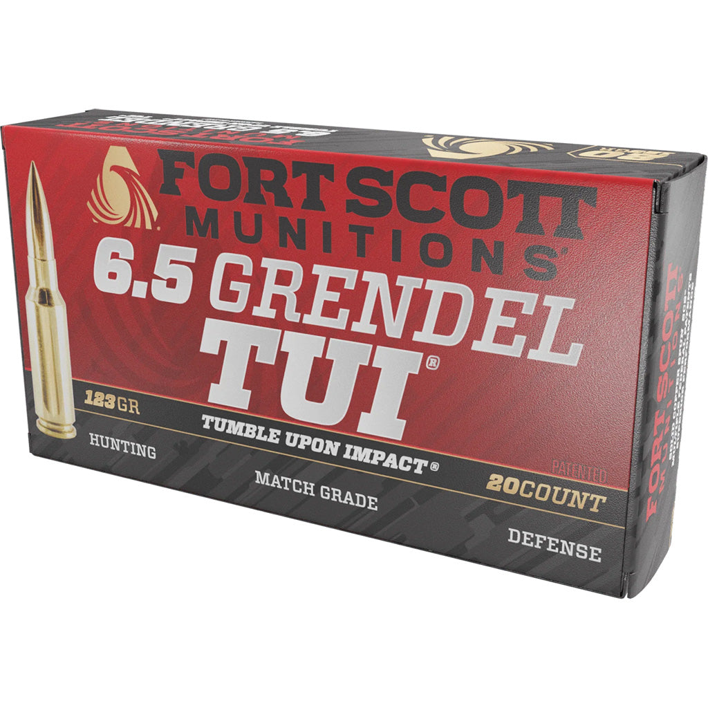 Fort Scott Munitions 6.5mm Grendel 6.5GR123SCV2 Tumble Upon Impact (TUI) Solid Copper Spun CS 123 Grain