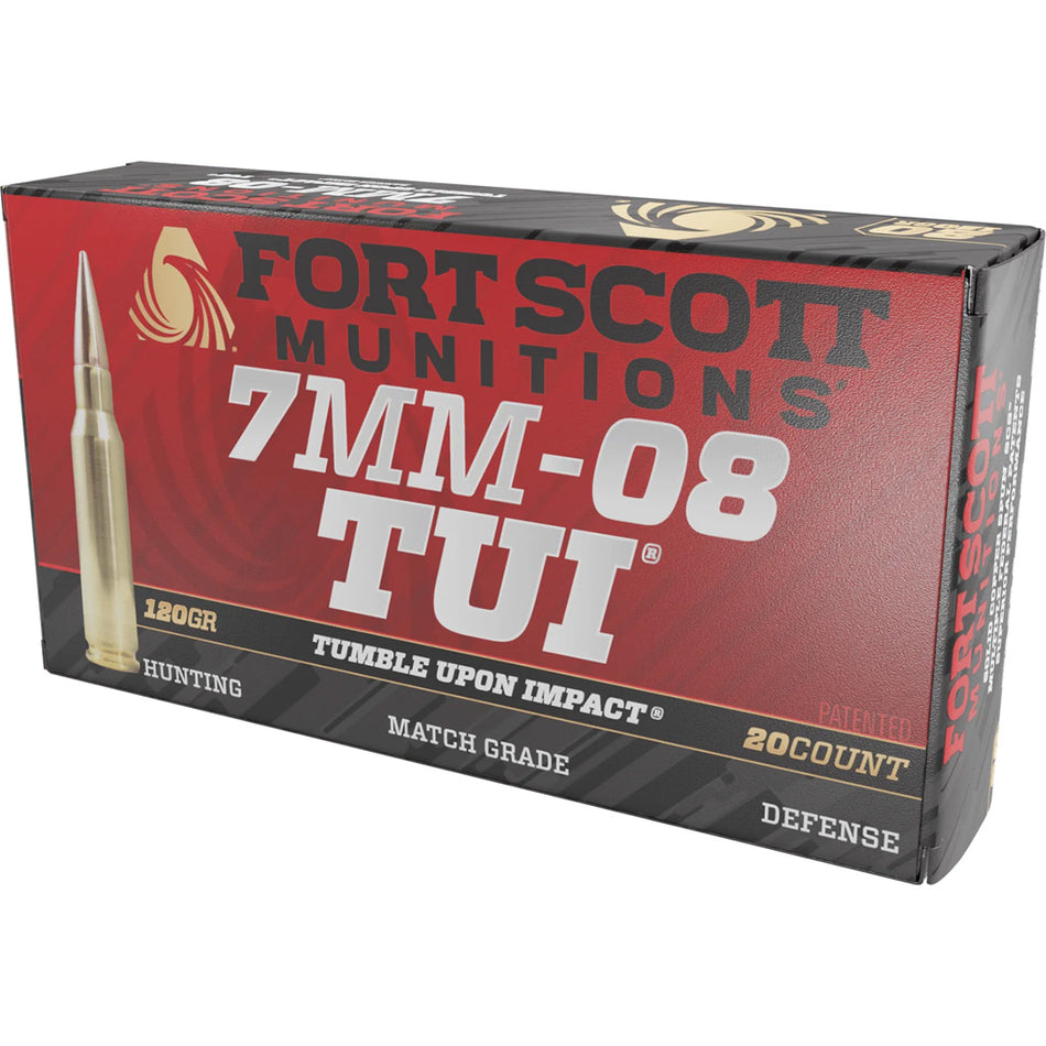 Fort Scott Munitions 7mm-08 Remington 7MM08120SCV1 Tumble Upon Impact (TUI) Solid Copper Spun CS 120 Grain