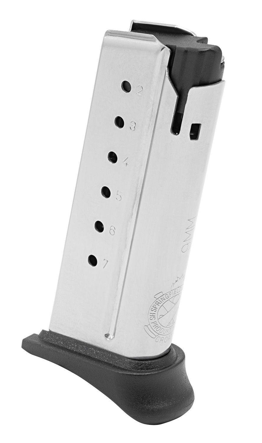 Springfield Armory XD-S Mod2 XDS0907H 9mm Luger 7rd Hook Floor Plate Stainless Steel Magazine