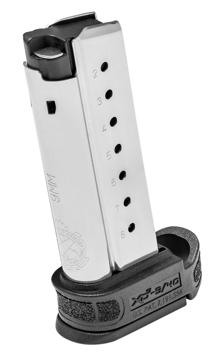 Springfield Armory XD-S Mod2 XDSG09061 9mm Luger 9rd Stainless Steel Handgun Magazine
