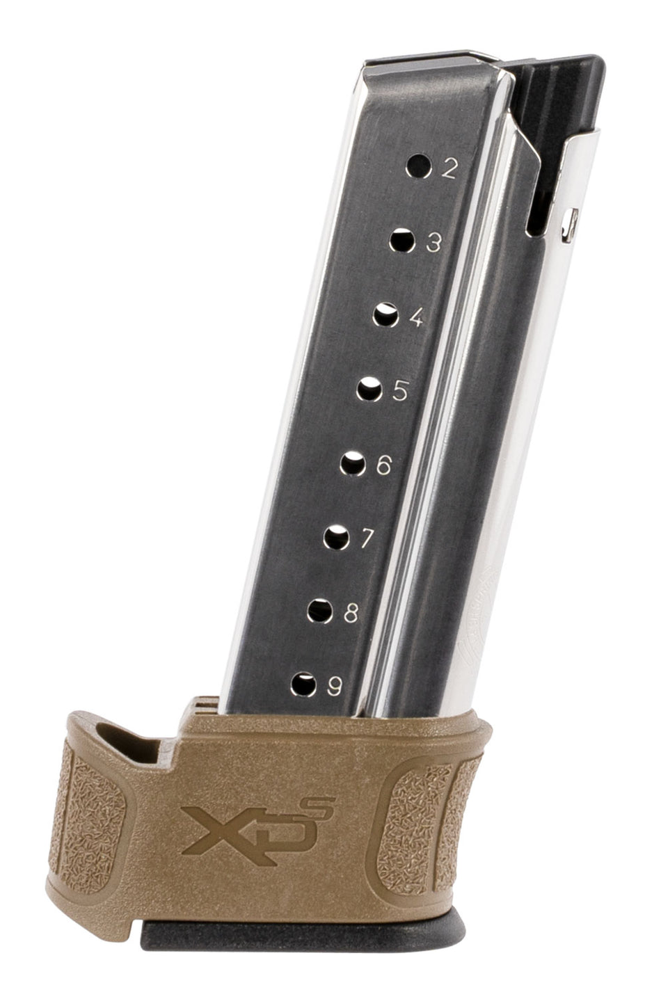 Springfield Armory XD-S Mod2 XDSG09061FDE 9mm Luger 9rd FDE Stainless Steel Handgun Magazine