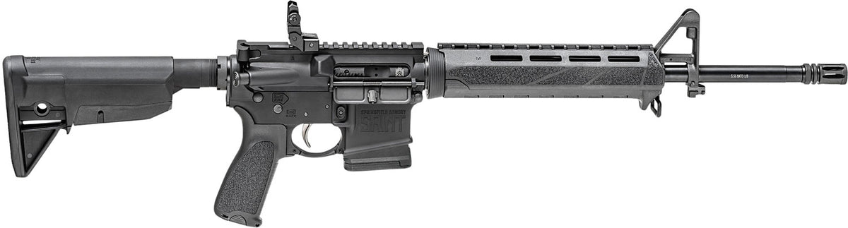 Springfield Armory Saint ST916556BMALC Rifle, 5.56x45mm NATO, 16" Barrel, 10+1 Capacity, Black Anodized Receiver, Trinity Force Stock, M-LOK Handguard