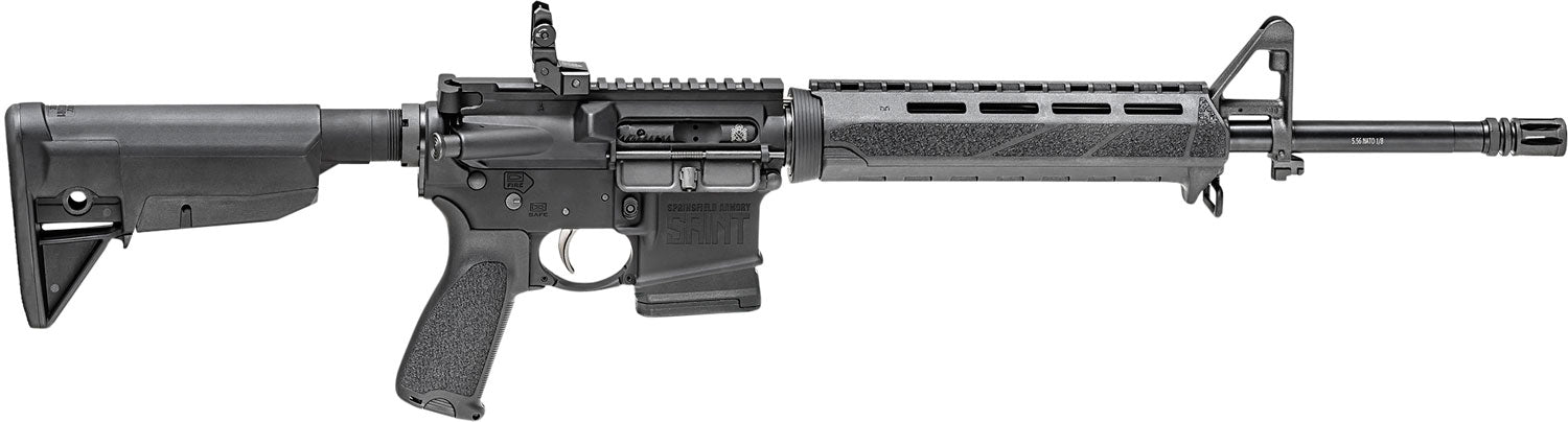 Springfield Armory Saint ST916556BMALC Rifle, 5.56x45mm NATO, 16" Barrel, 10+1 Capacity, Black Anodized Receiver, Trinity Force Stock, M-LOK Handguard