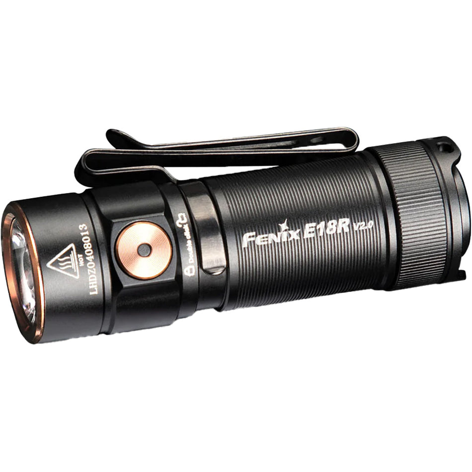 Fenix E18R V2 1200 Lumen USB-C Rechargeable Flashlight Black