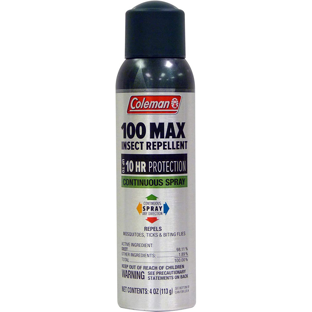 Coleman Max 98.11% DEET Insect Repellent 4oz Continuous Aerosol Can