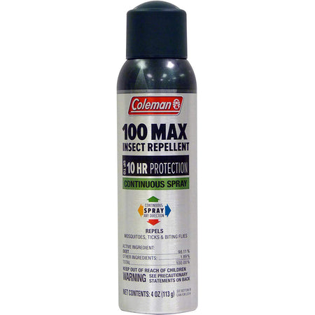 Coleman Max 98.11% DEET Insect Repellent 4oz Continuous Aerosol Can