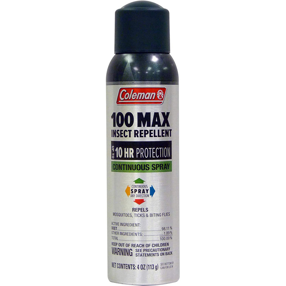 Coleman Max 98.11% DEET Insect Repellent 4oz Continuous Aerosol Can